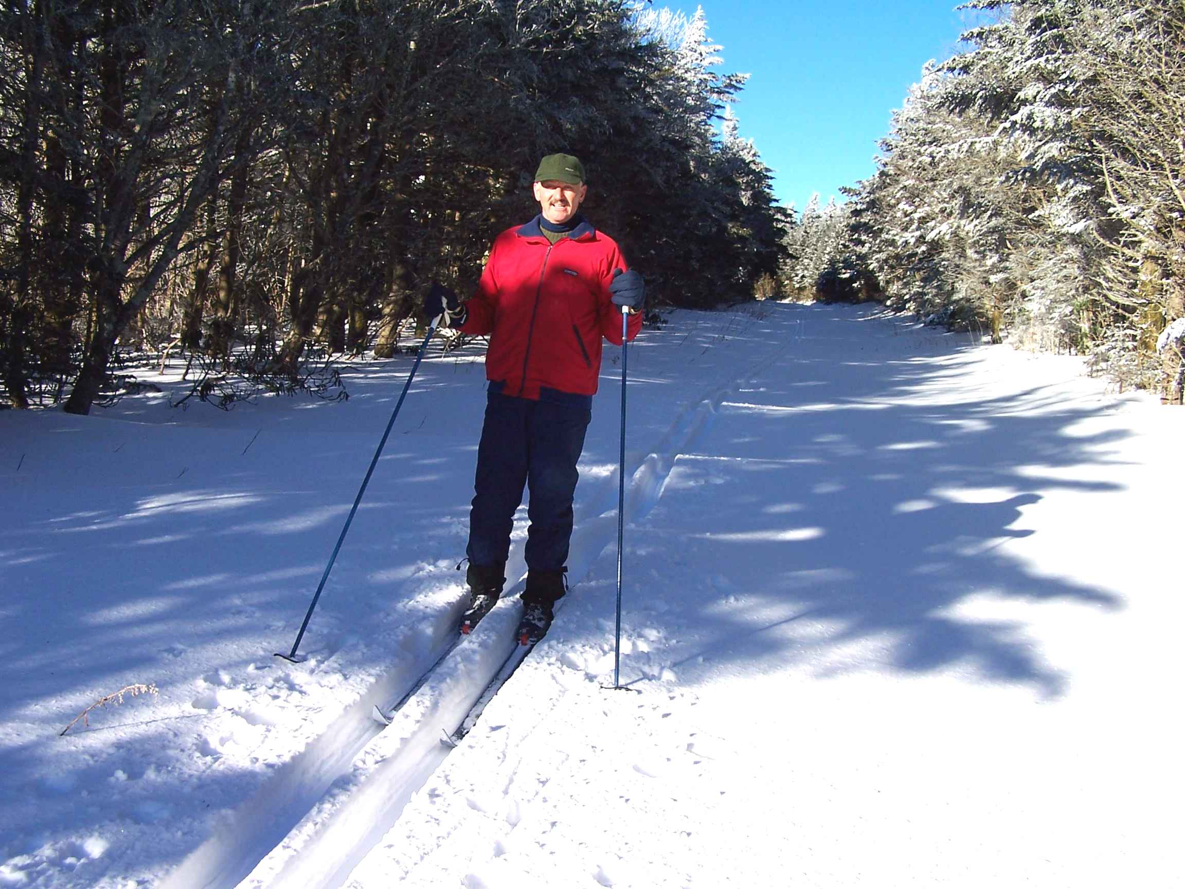 Cross-country skiing on top of Roan Mountain, 6,000 + feet elevation.